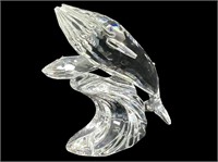 Swarovski Crystal Whales Figurine "Care For Me"
