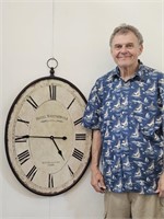 Battery Operated Wall Clock 22" X 31"