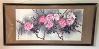 LARGE WATERCOLOUR OF PEONIES