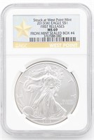2013 West Point MS 69 First Release Silver Eagle