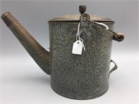Grey agate graniteware coffee pot
