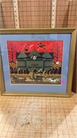 Framed and matted Halloween picture