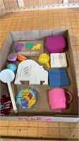 Box of small Tupperware containers