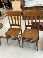 Set of two Antique Wooden Dining Chairs