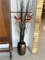 Beautiful Vase with Bird of Paradise floral arrang