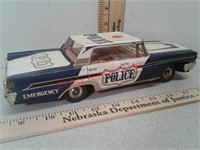 Vintage tin friction police car