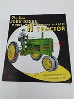 1940 H tractor brochure