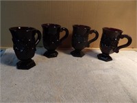 4 Vintage Avon Cape Cod Coffee Mugs