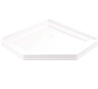 38 × 38 Corner Shower Pan Base with Corner Drain