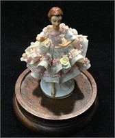 Delicate Porcelain Lace Figurine w/Base