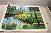 Daffodils By The Stream 2002 Print