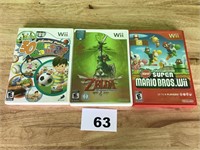 Lot of 3 Nintendo Wii Games