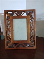 Great wooden picture frame. Holds 3 1/2 by 5 1/2