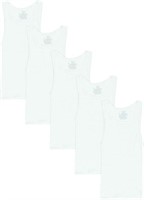 Size: 4T Hanes Boys Tank, 5 pack, White