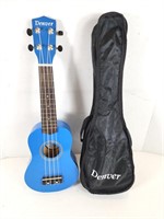 GUC Denver Blue Ukelele Guitar w/Soft Case