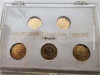 Rare California Golden Tokens In Case-Very Collect