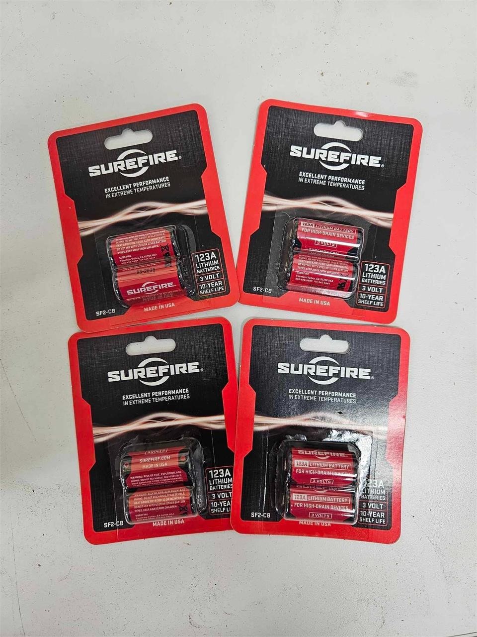 (4) 2pk SureFire Lithium 123a Flashlight Batteries