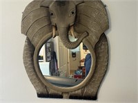 Elephant mirror measures 20”