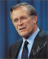 Donald Rumsfeld signed photo