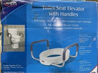 Toilet seat elevator with handles