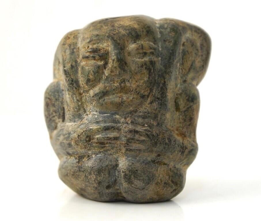 Small kneeling Olmec  2.5" x 2.25"