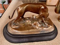 BRONZE GREYHOUND DOG STATUE