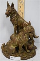Louise Albert Carvin Bronze Dog statue