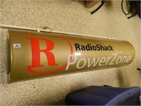 Radio Shack Sign; Battery Replica; 19" x 61";
