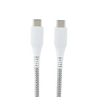 onn. 6' Braided USB-C Cable  White