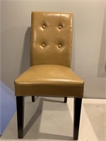TAN BONDED LEATHER CHAIR, NO DEFECTS