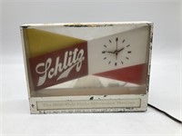 1955 Schlitz beer vintage lighted clock - clock