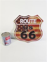 Enseigne en métal "Route US 66"