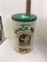 vintage eagle snack mix tin