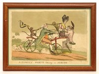 Bicycle Print "A Family Party takeing an Airing"