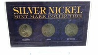 Silver Nickel Mint Mark Collection