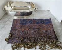 PASHMINA/SILK TEXTILE, 12" SERVING BOWL