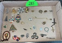 Assorted Christmas Pins & Misc.