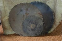 3 saw blades - two  25" and one 17"