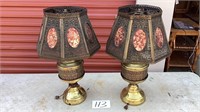 Nice pair of brass lamps
