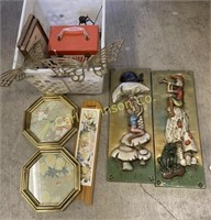 LOT OF MID CENTURY ART, ETC.