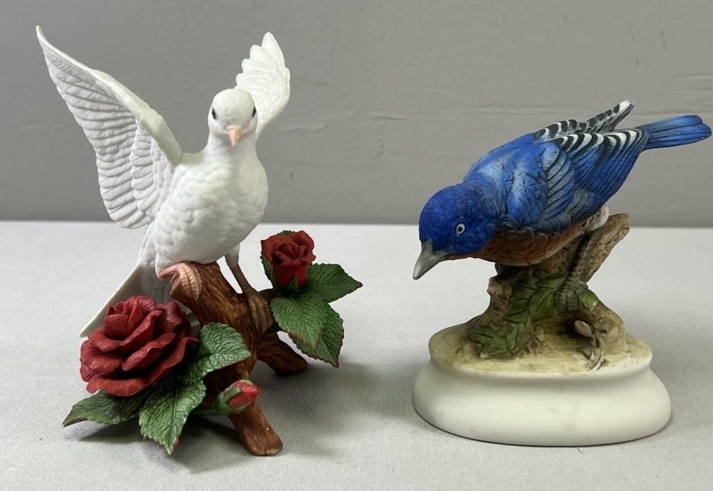 Lenox "Christmas Dove"; Lefton "Blue Bird"