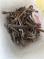 Large bucket of wrenches