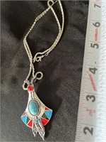 Long decorative necklace. 12 inch chain