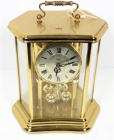 Bulova battery operated brass Mantle Clock