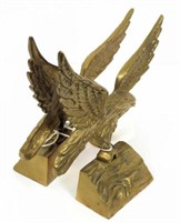 Pair of figural brass Eagle bookends 8” each