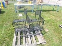 (4) METAL BACK CHAIRS