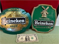 2 HEINEKEN BEER SIGNS