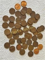 estate coin hoard! lincoln wheat cents pennies 50!