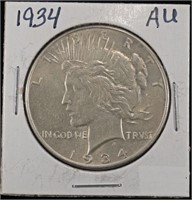 1934 PEACE DOLLAR AU