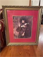 Large Framed Print of Spanish Woman